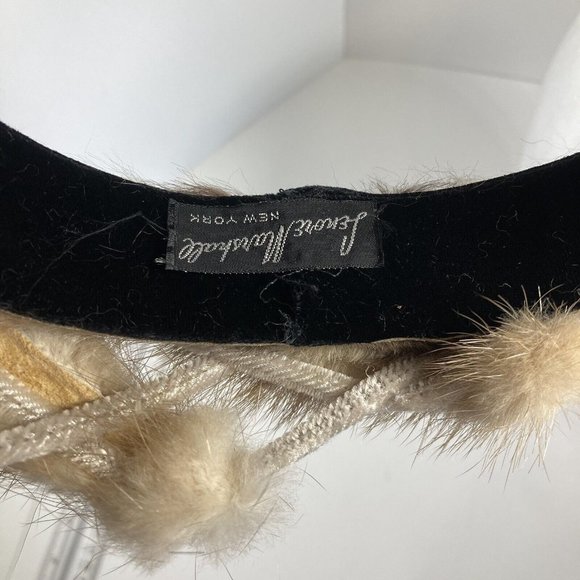 Vintage Lenore Marshall Blond Fur Open Crown Womans Hat 1950s - Picture 4 of 13